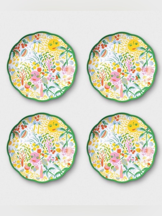 Roller Rabbit Other - Roller Rabbit x Target Vacation Melamine Dinner Plates - Set of 4